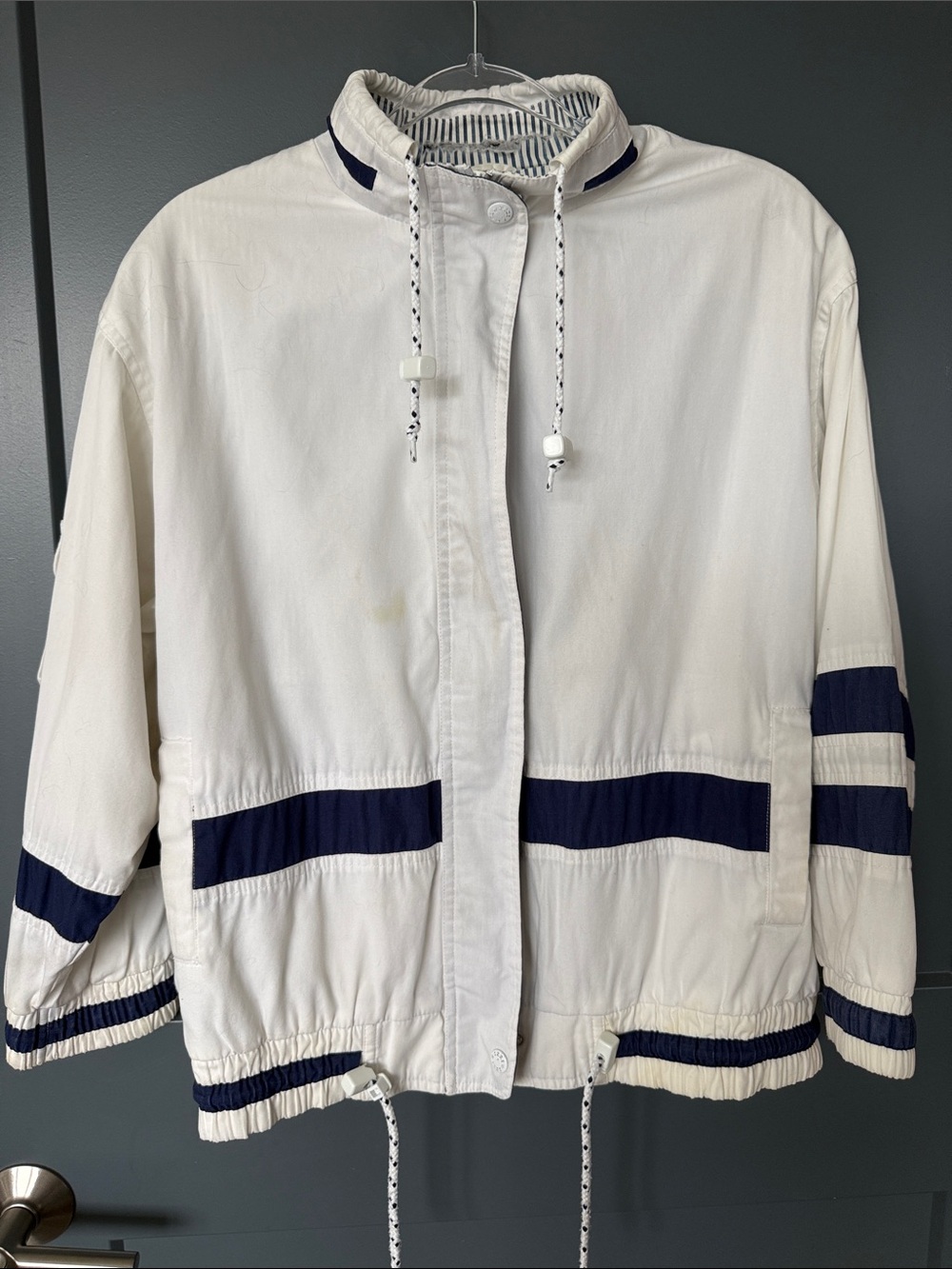 Vintage 90s IZZI SPIRIT Nautical Sailing Fill Zip Up Jacket